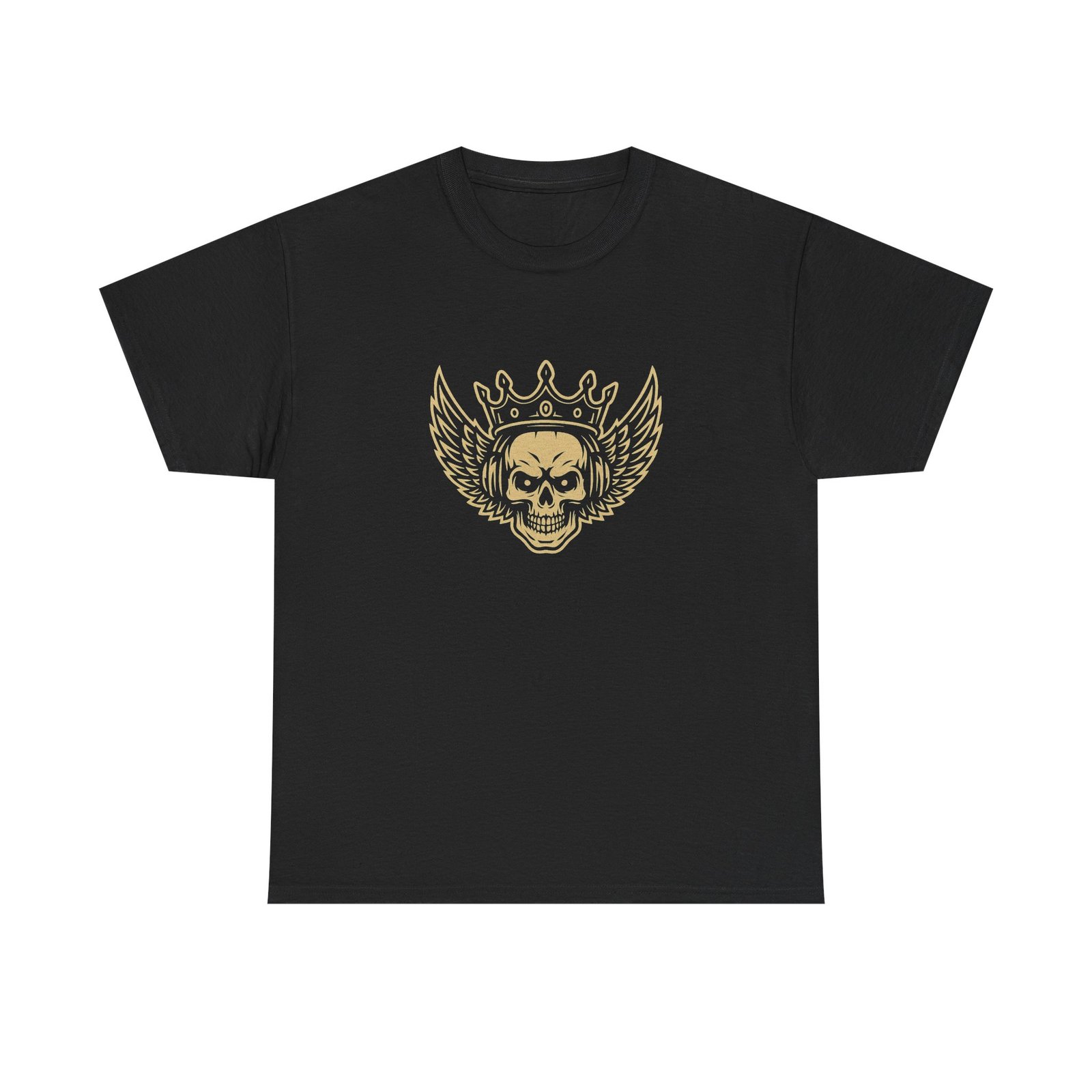 Skull with crown and wings Tee - Image 2