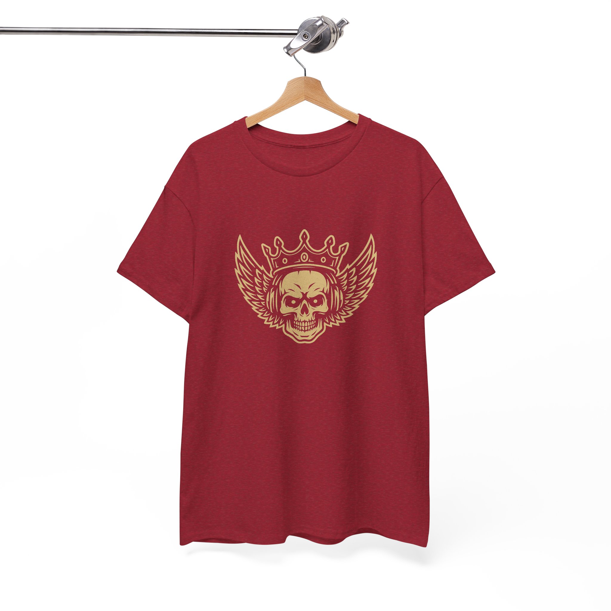 Skull with crown and wings Tee - Image 17
