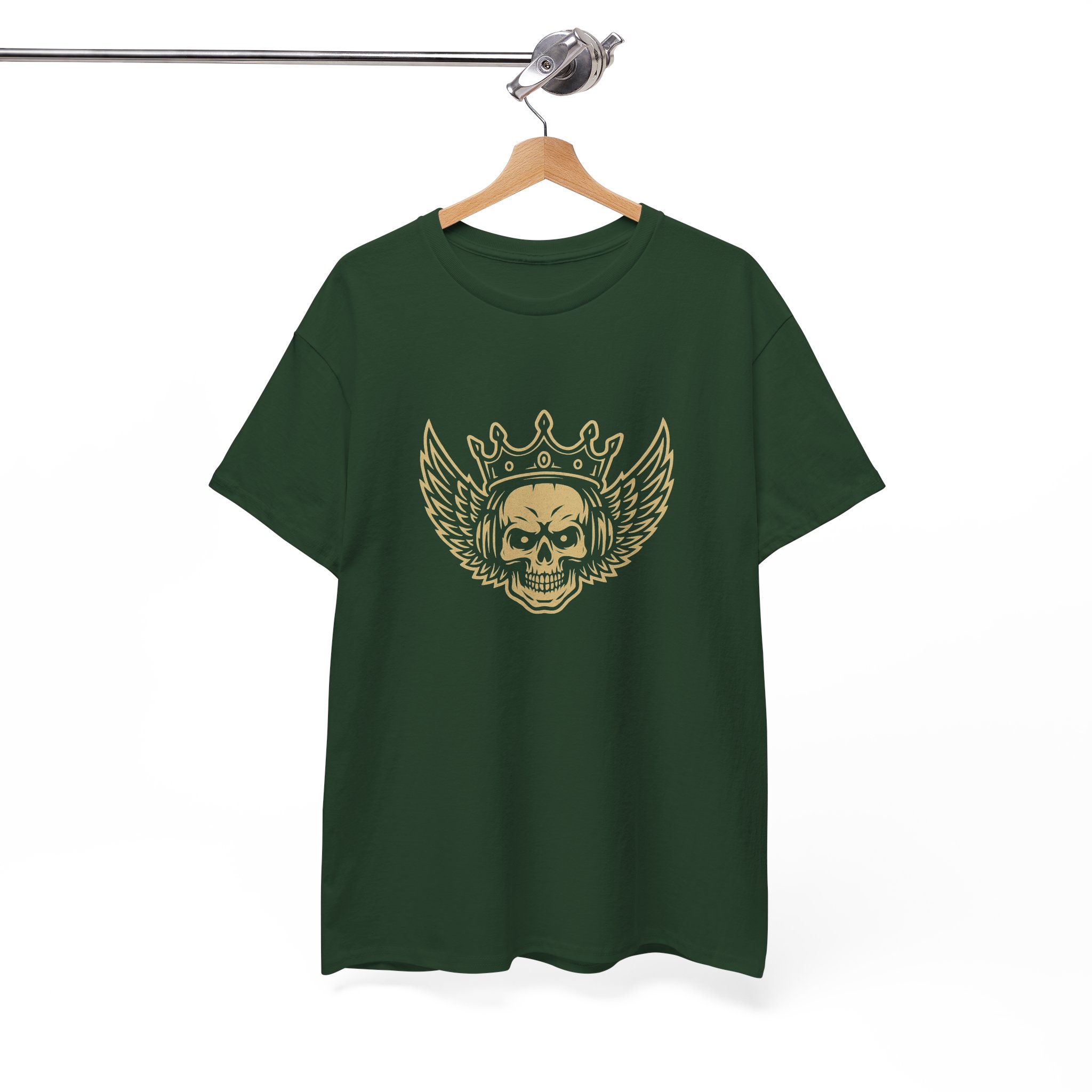 Skull with crown and wings Tee - Image 8