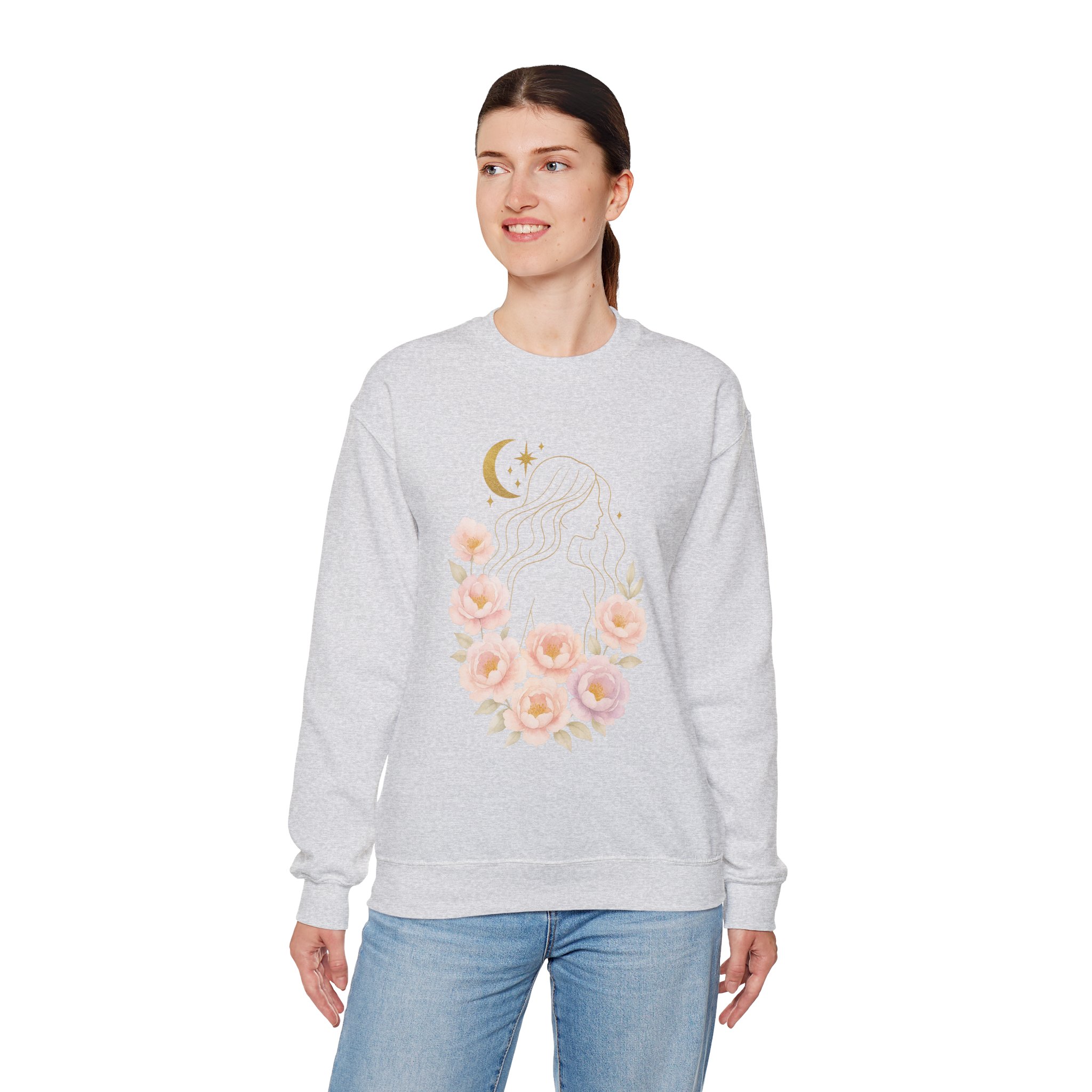 Blooming Moonlight Unisex Crewneck Sweatshirt - Image 5