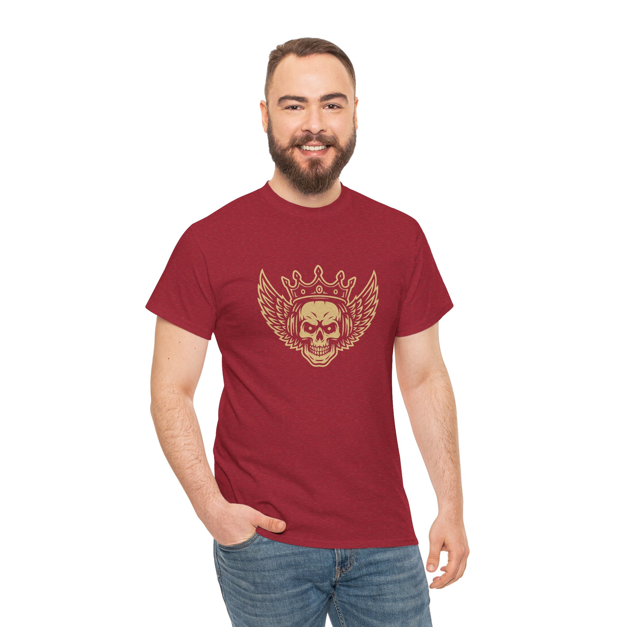 Skull with crown and wings Tee - Image 18