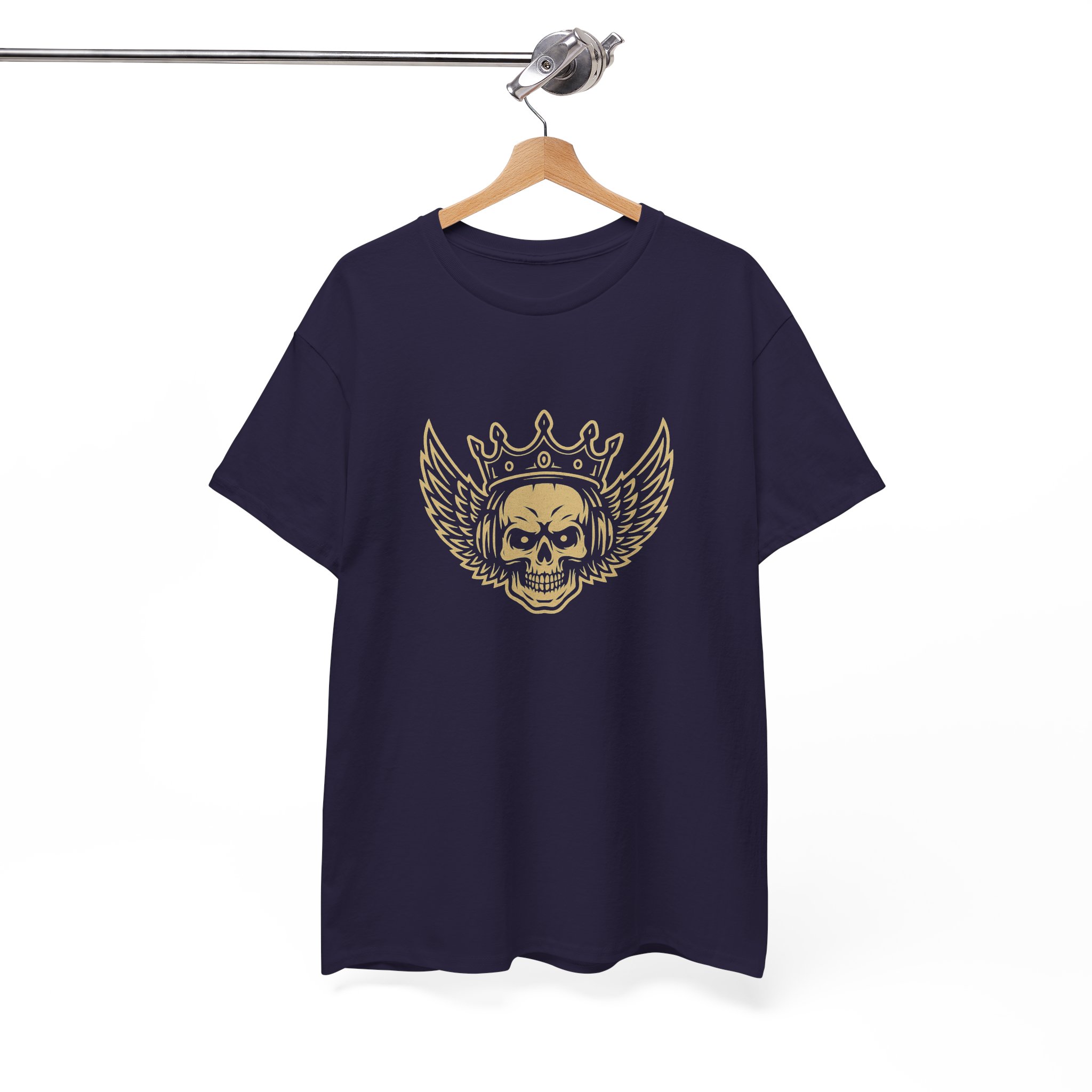 Skull with crown and wings Tee - Image 14