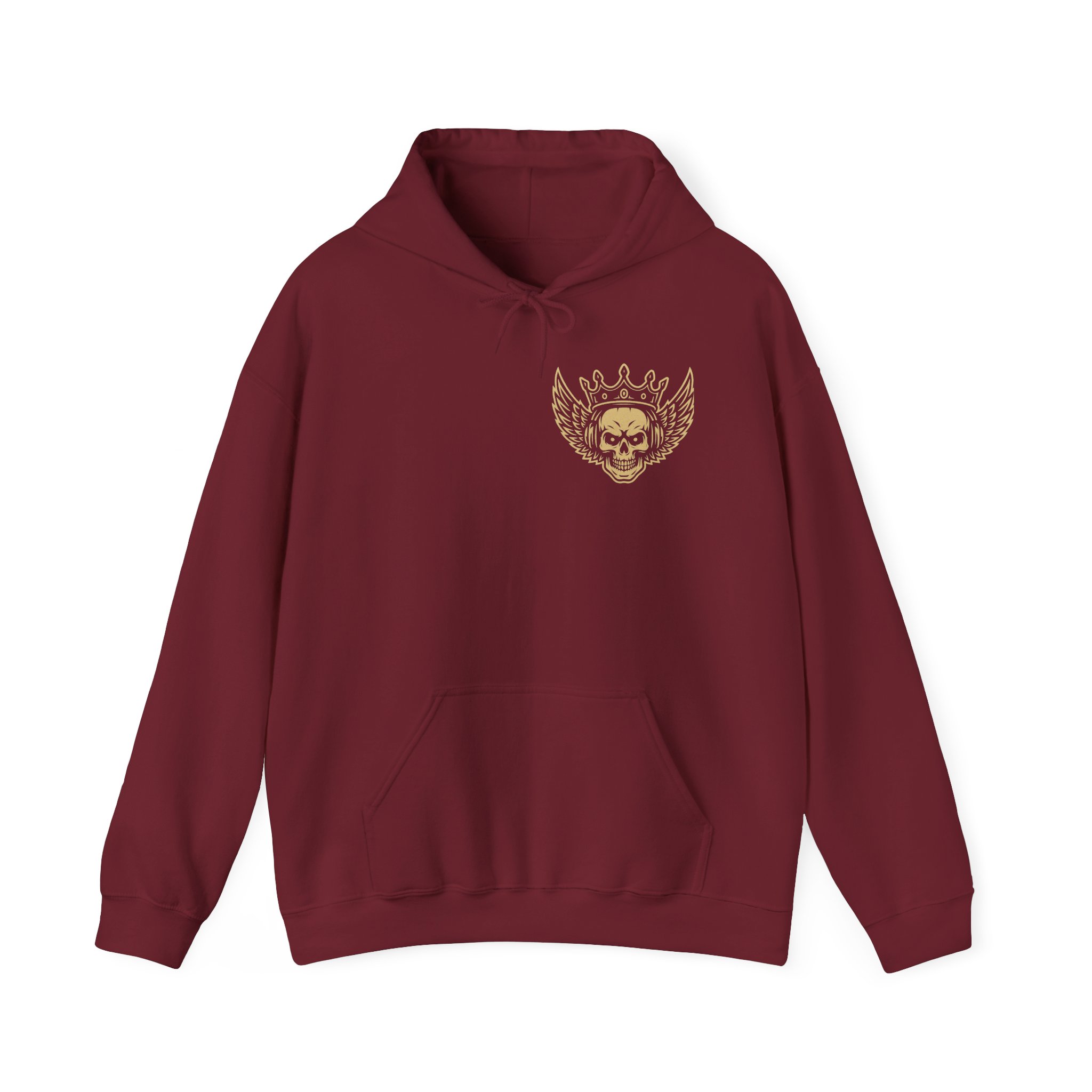 Skull with crown and wings Unisex Hoodie - Image 7