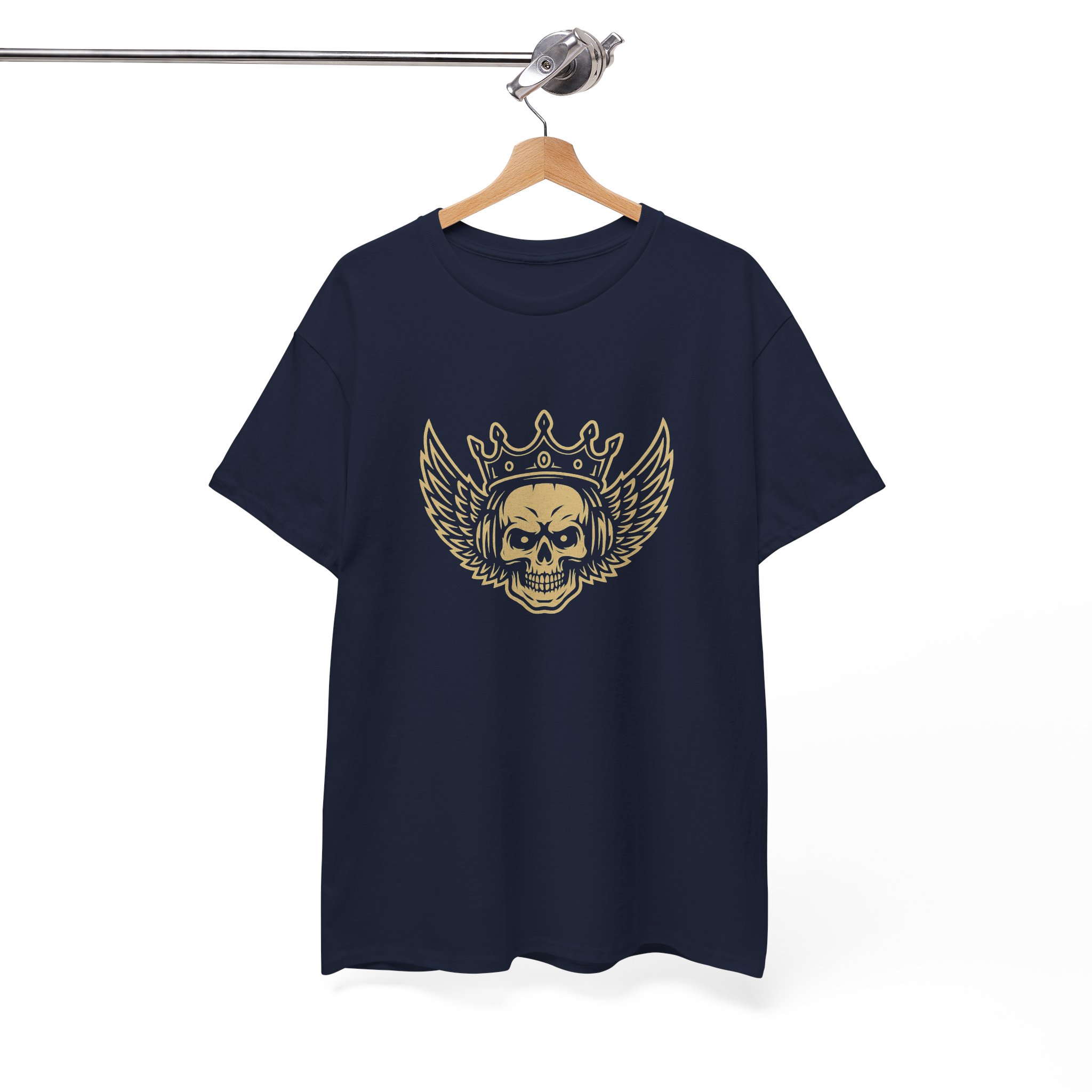 Skull with crown and wings Tee - Image 11