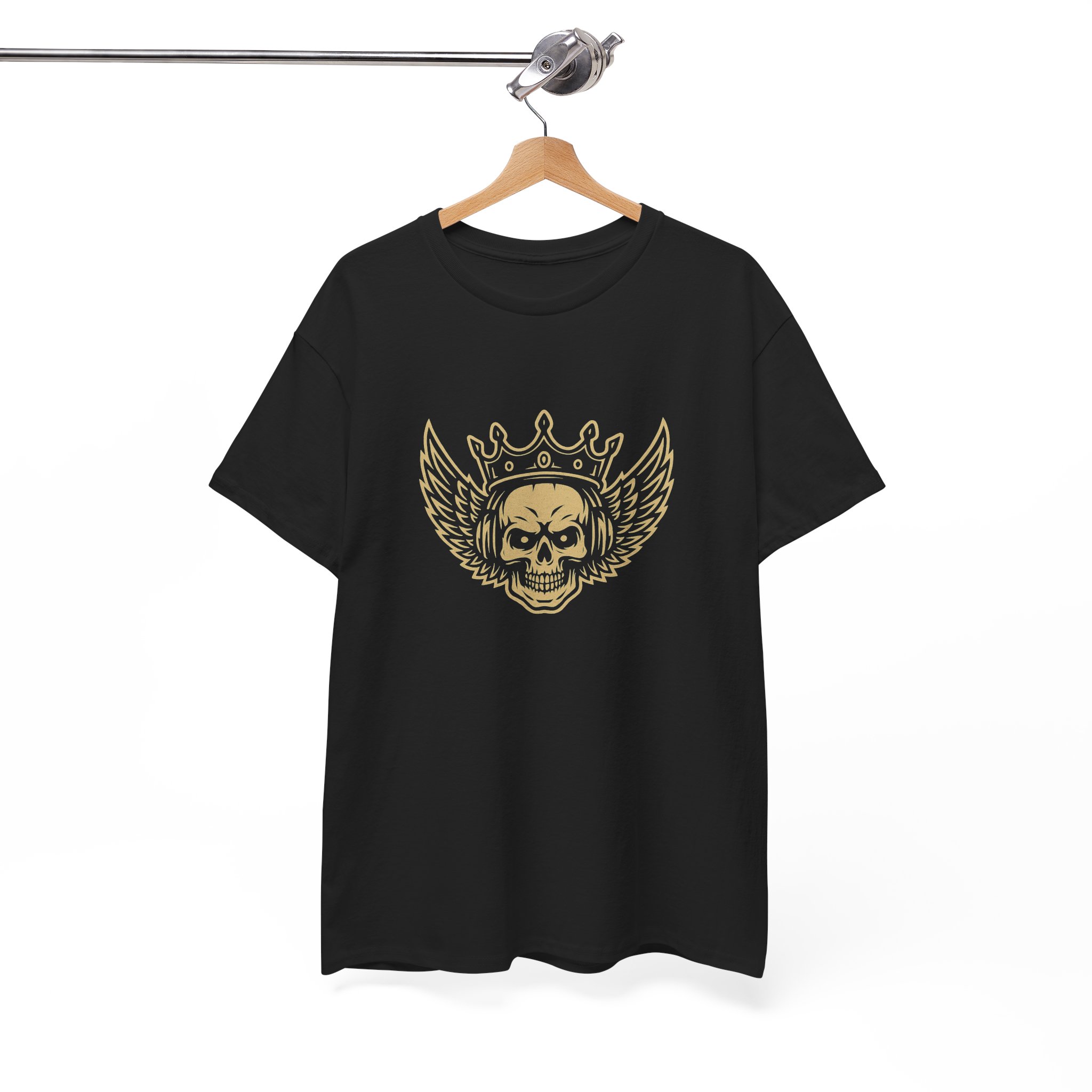 Skull with crown and wings Tee - Image 3
