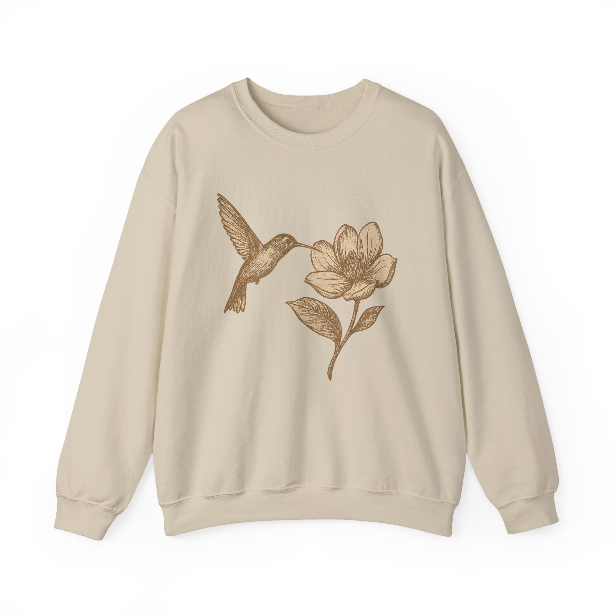 Floral Hummingbird Crewneck Sweatshirt - Image 5