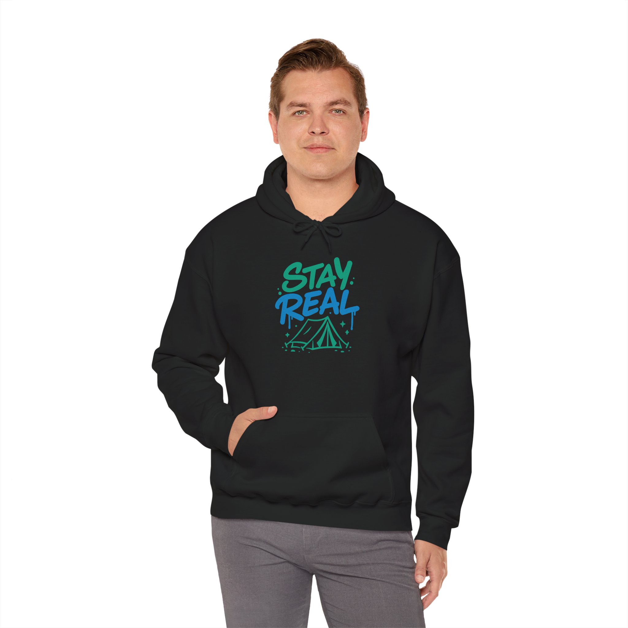 Stay Real Unisex Hoodie - Image 7