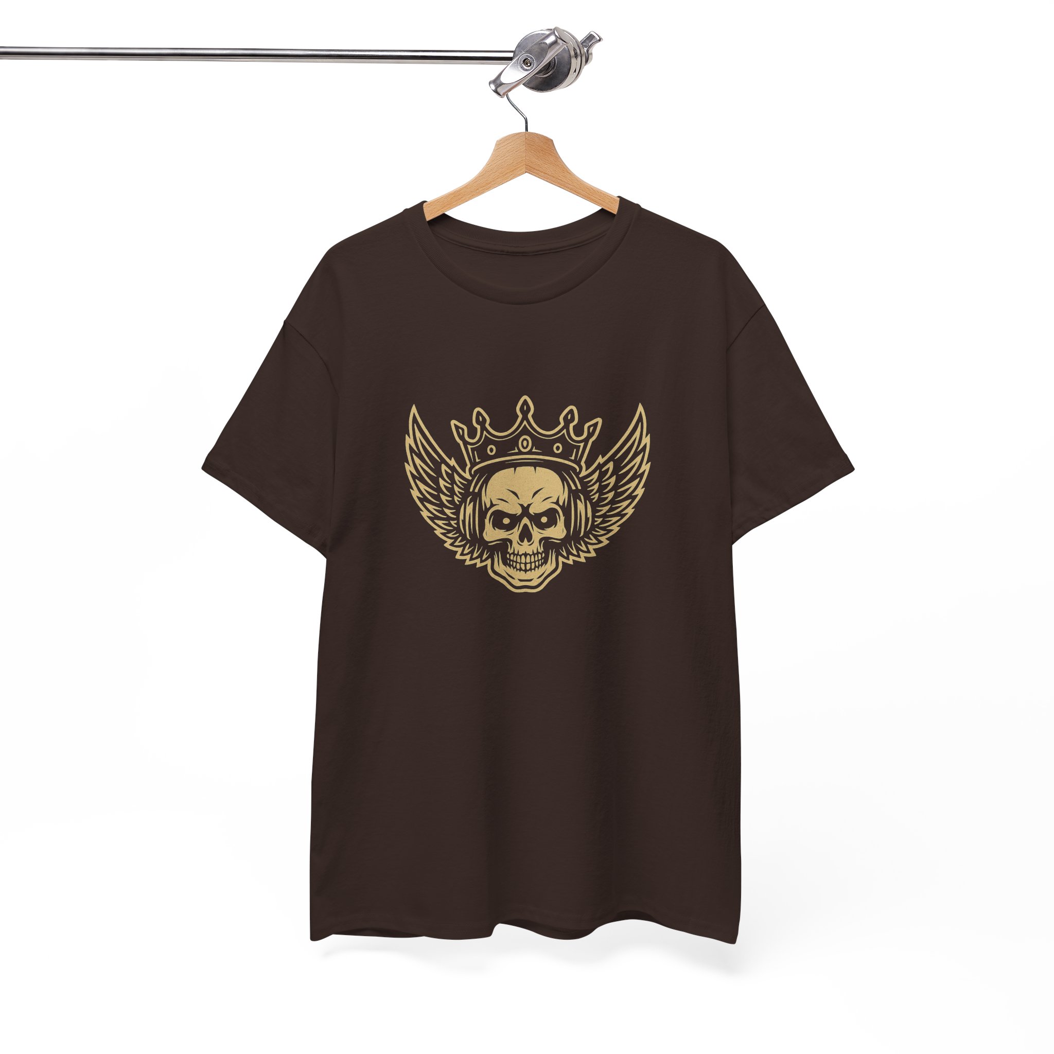 Skull with crown and wings Tee - Image 5