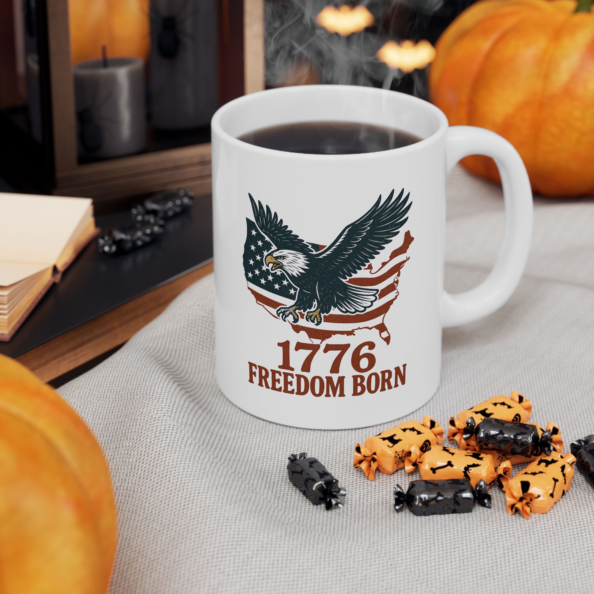 American 'Freedom Born' Mug - Image 2