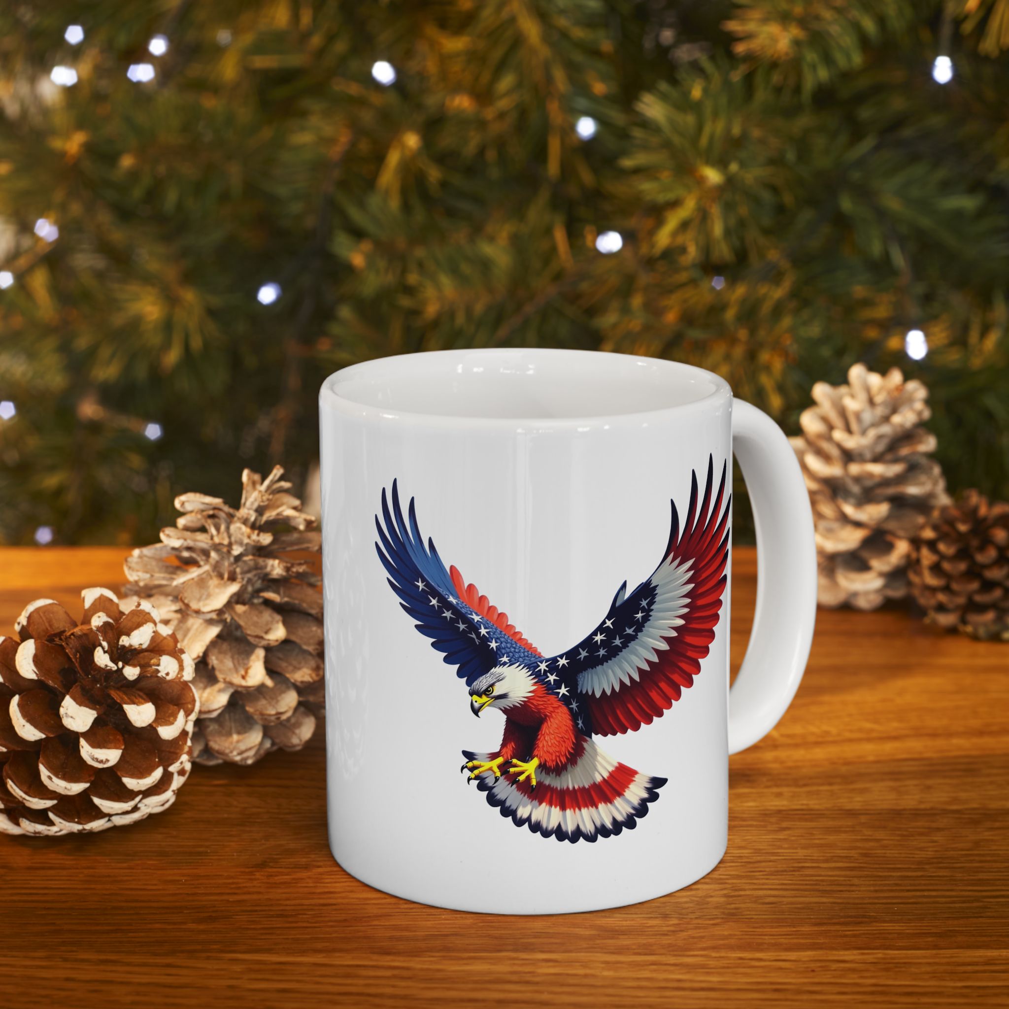 Patriotic Eagle Ceramic Mug - Image 2