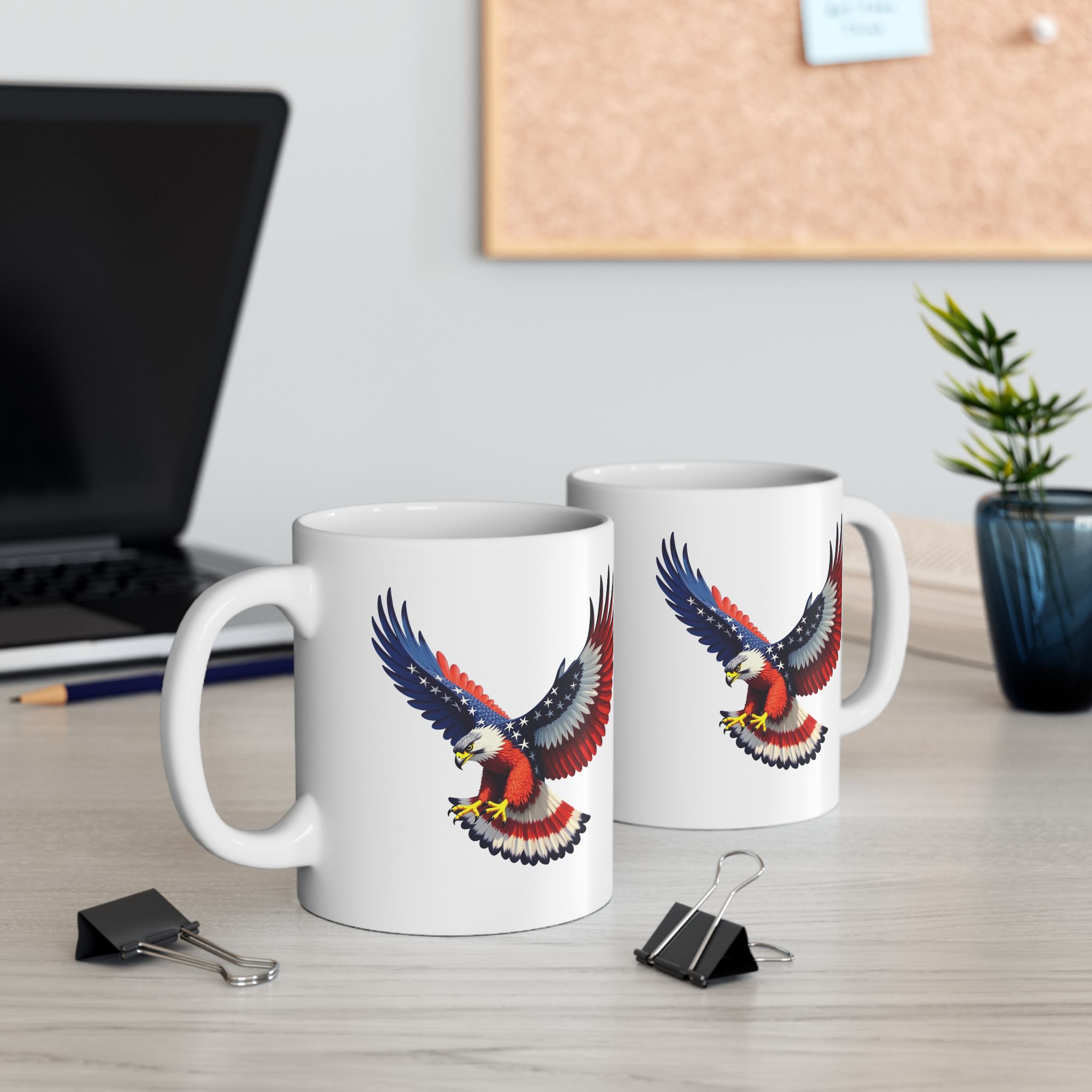 Patriotic Eagle Ceramic Mug - Image 3