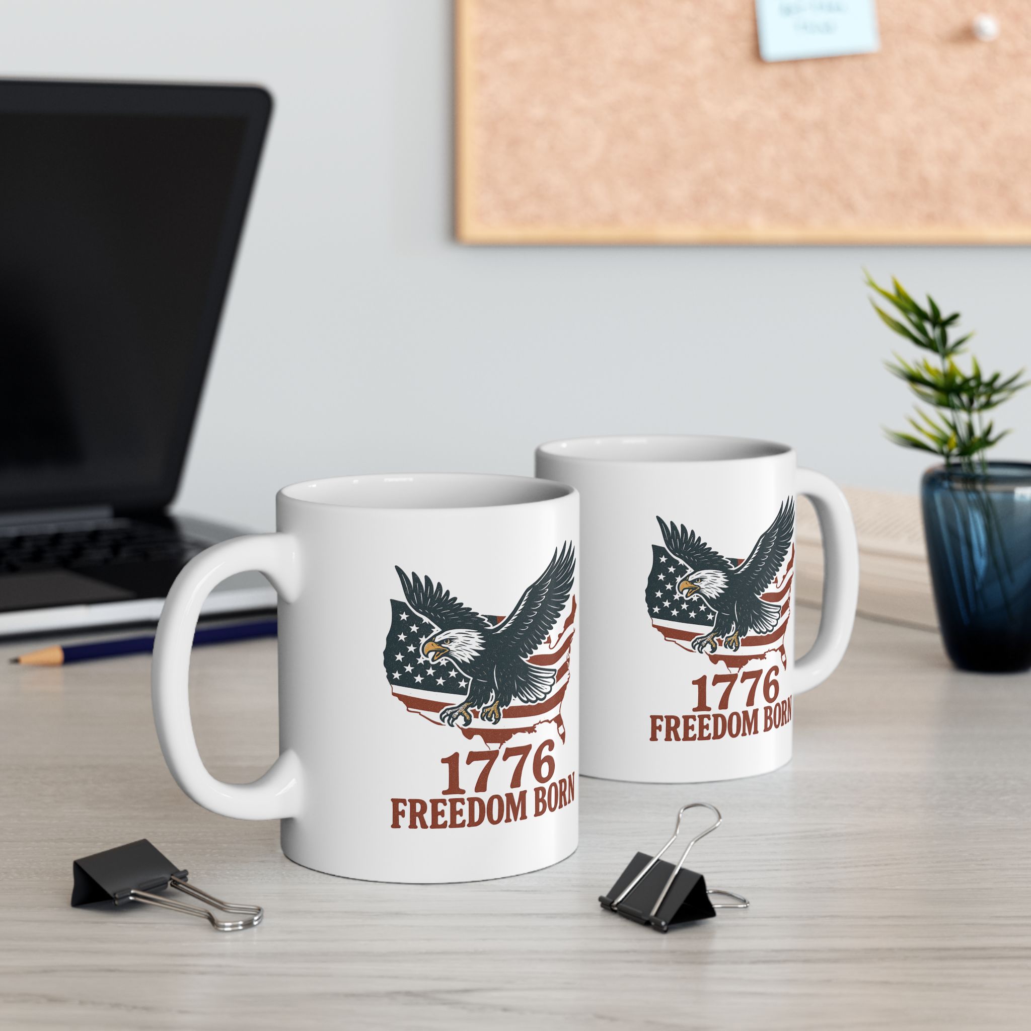 American 'Freedom Born' Mug - Image 3