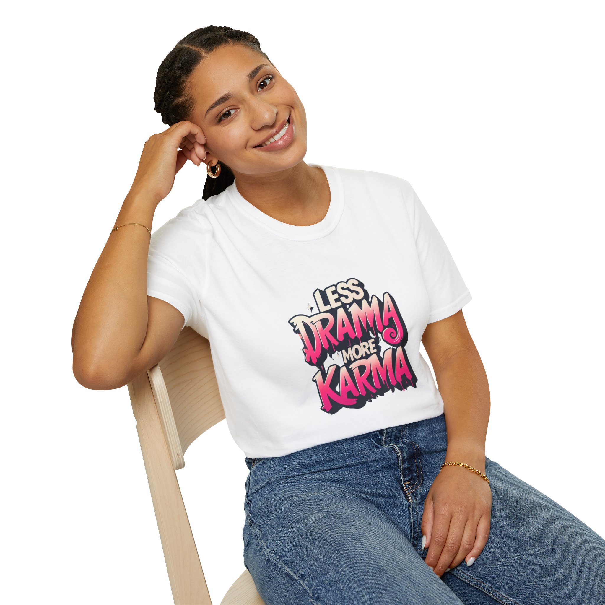Less Drama More Karma T-Shirt - Image 2